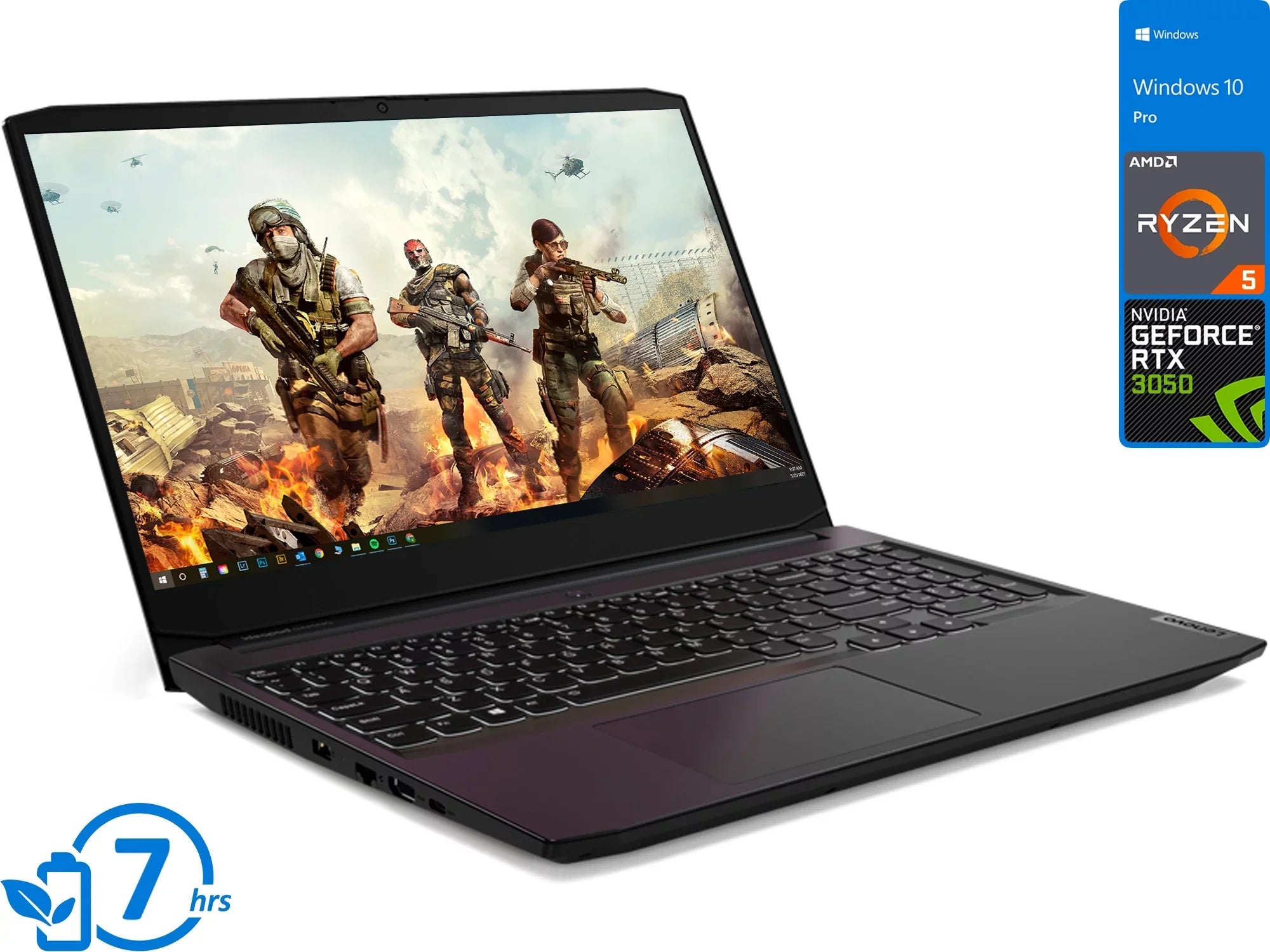 Lenovo IdeaPad 3 Gaming Laptop, 15.6" 120Hz FHD Display, AMD Ryzen 5 5600H Upto 4.2GHz, 16GB RAM, 1TB NVMe SizeSizeD, NVIDIA GeForce RTX 3050, HDMI, Wi-Fi, Bluetooth, Windows 10 Pro