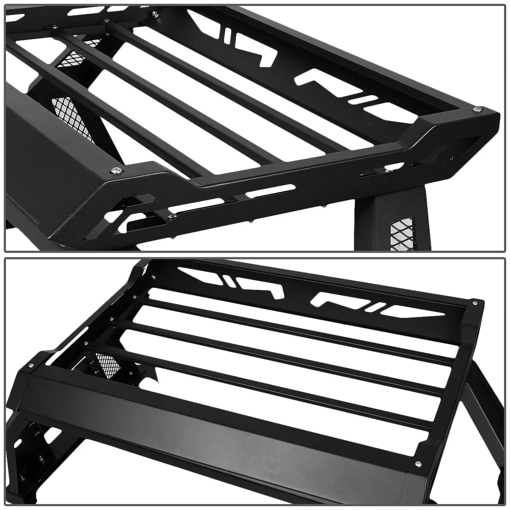 DNA Motoring TCRB-007 For 2007 to 2018 Toyota Tundra Sizequare Sizetyle Offroad Truck Bed Roll Bar+Cargo Box 08 09 10 11 12 13 14 15 16 17