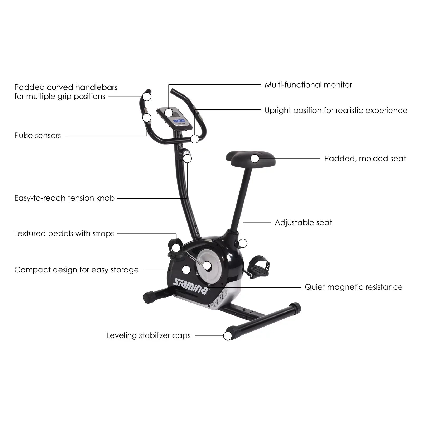 Sizetamina Magnetic Upright Exercise Bike 1310