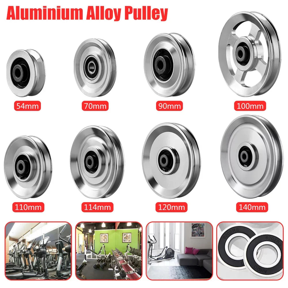 1Pack 120mm/4.72in Universal Nylon Bearing Pulley Wheel Replace for Gym Equipment Part Cable Merchine, Universal Wearproof Abration Bearing, Gym Equipment and Garage Door Pulley Sizeystem