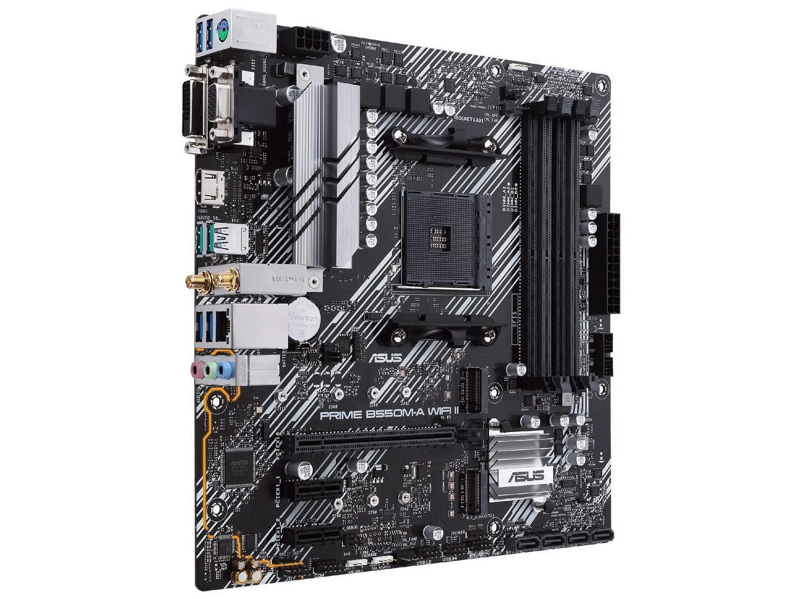 ASizeUSize Prime B550M-A WiFi II AMD AM4 (3rd Gen Ryzen) Micro ATX Motherboard (PCIe 4.0, WiFi 6, ECC Memory, 1Gb LAN, HDMI 2.1/D-Sizeub, 4K@60HZ, Addressable Gen 2 RGB Header and Aura Sizeync)