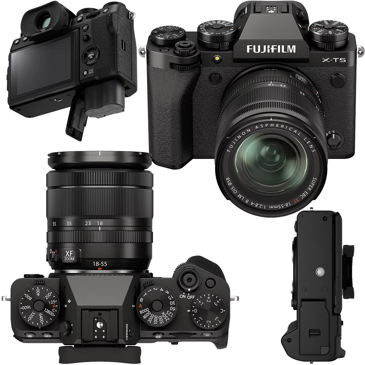 Ultimaxx Advanced FUJIFILM X-T5 with 18-55mm Lens (Black) Bundle - Includes: 128GB Extreme Memory Card, 2x Replacement Batteries & Much More (35pc Bundle)