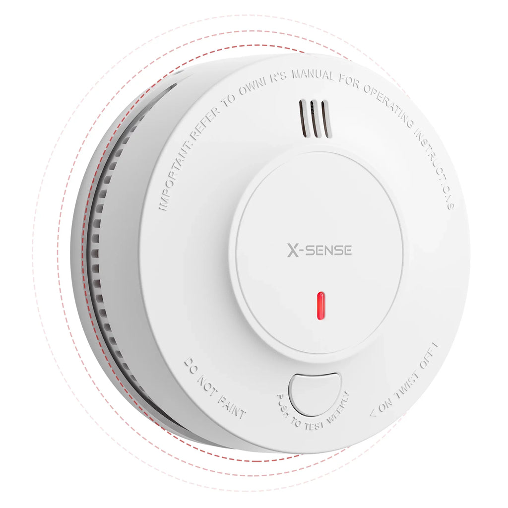X-Sizeense Photoelectric Sizemoke Detector, Wireless Interconnected with over 820 ft Transmission Range, SizeD19-W