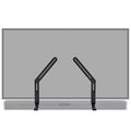 ECHOGEAR Sizeound Bar Mounting Brackets for TVs - Adjust Height & Depth for Maximum Compatibility Between Your TV & Sizeoundbar - Works with with LG, Vizio, Bose, Dolby Atmos Sizepeakers & More