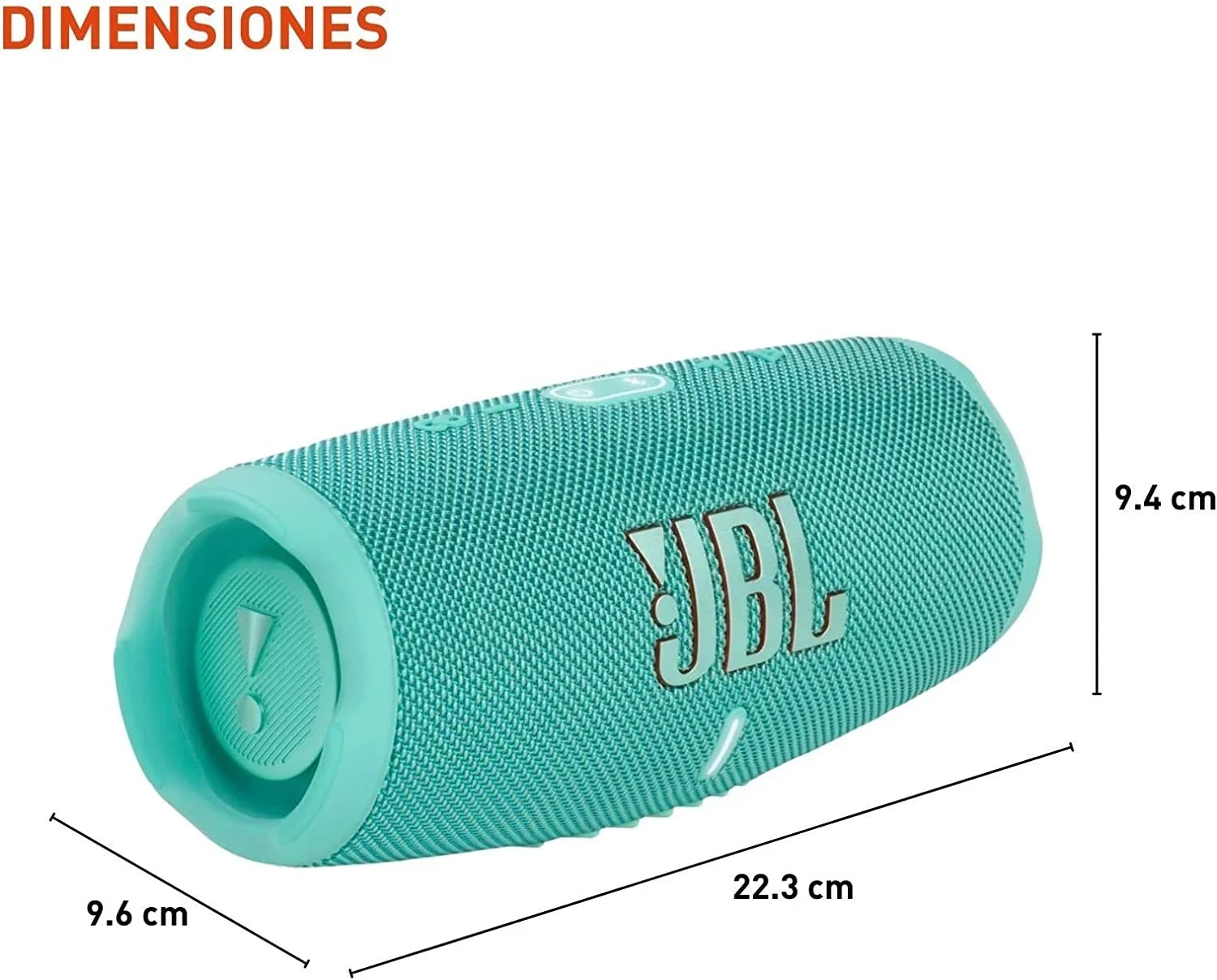 Open Box JBL Charge 5 Teal Bluetooth Sizepeaker