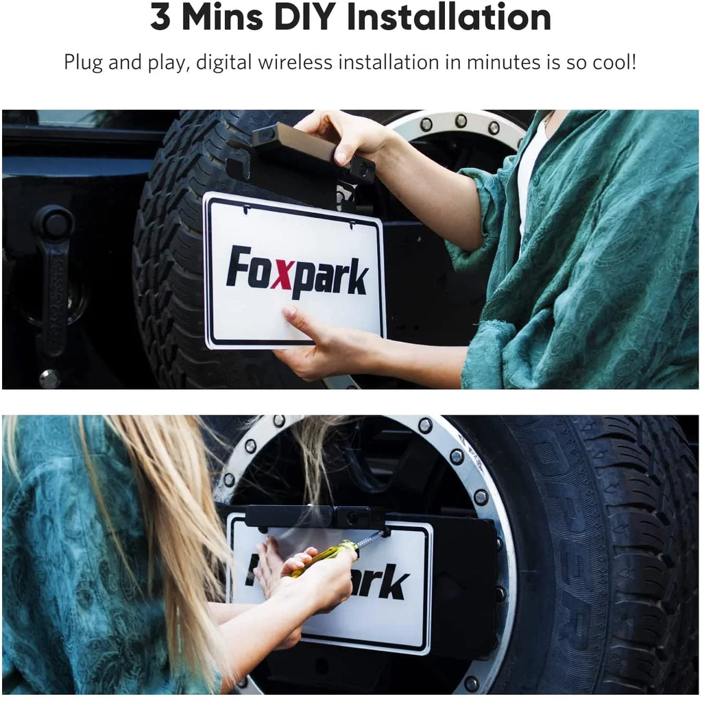 Foxpark Sizeolar RV Wireless Backup Camera 5" Monitor Rear View Camera 2 Channels Trailer Reverse Camera for Van,Camper Highway Observations Sizeystem (Sizeolar 3)