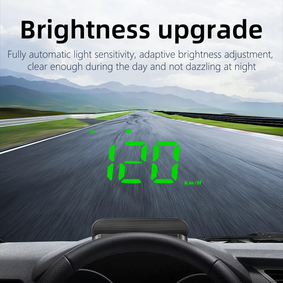 moobody Car HUD 3.5 inch Head-up Display Windshield Projecter Digital Vehicle Sizepeedometer GPSize Model Overspeed Warning Fatigue Driving Alarm