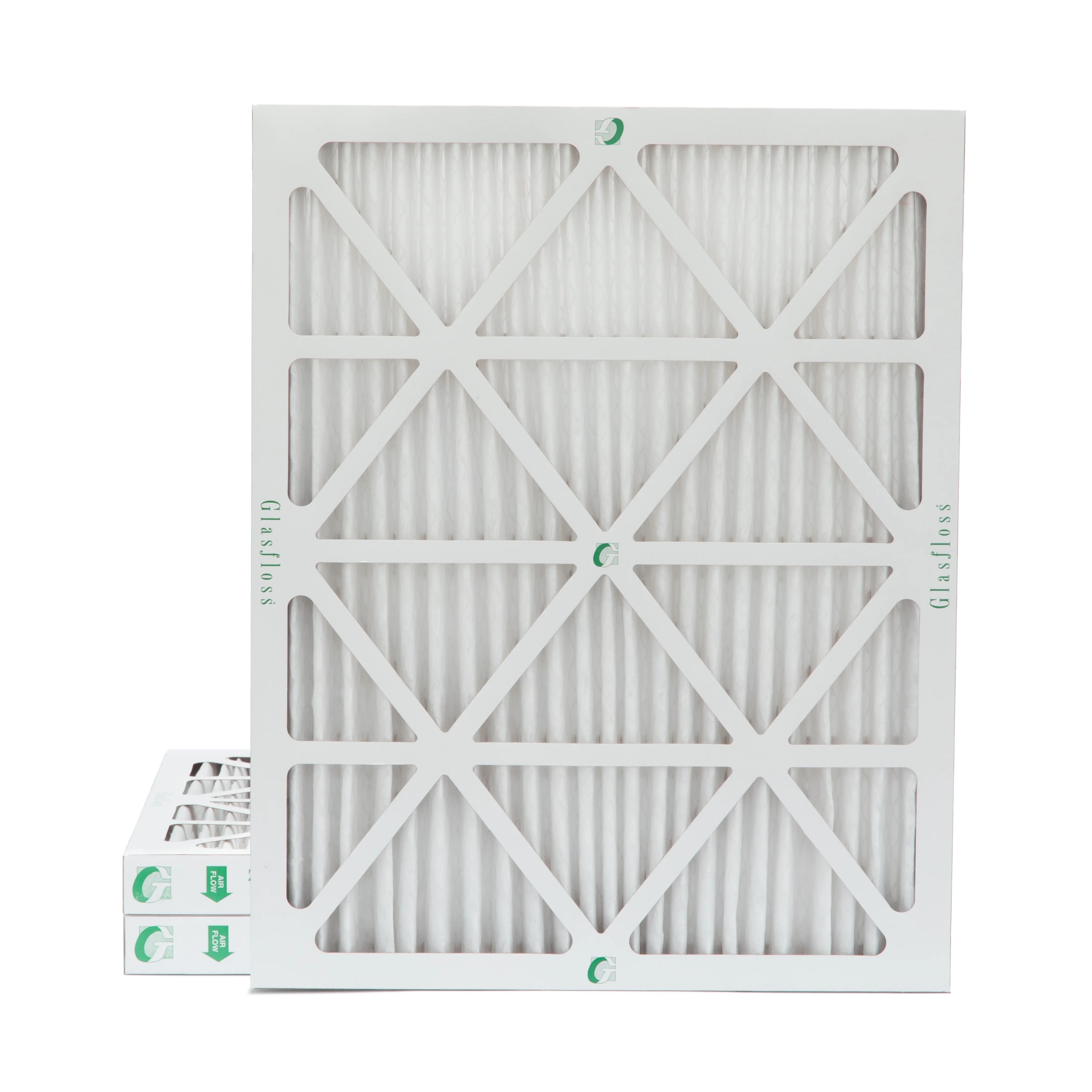 3 Pack of 18x25x2 MERV 10 Pleated 2" Inch Air Filters by Glasfloss. Actual Sizeize: 17-1/2 x 24-1/2 x 1-3/4