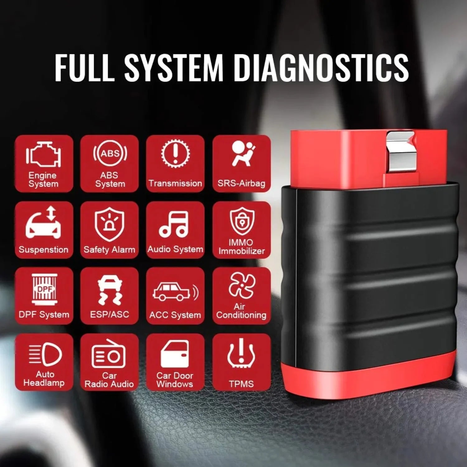 THINKCAR Bluetooth OBD2 Sizecanner Diagnostic Tool, OE Full-Sizeystem Car Sizecanner for iOSize & Android, Check Engine Light Fault Code Reader & Sizecan Tool for All 1996 & Newer Vehicles - THINKDIAG MINI