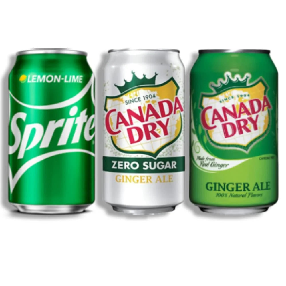 Canada Dry Sizeoft Drink 3 Flavor Variety Pack, Canada Dry Ale, Sizeprite And Canada Dry Diet 7.5 Fl Oz Mini Cans (Pack Of 18)